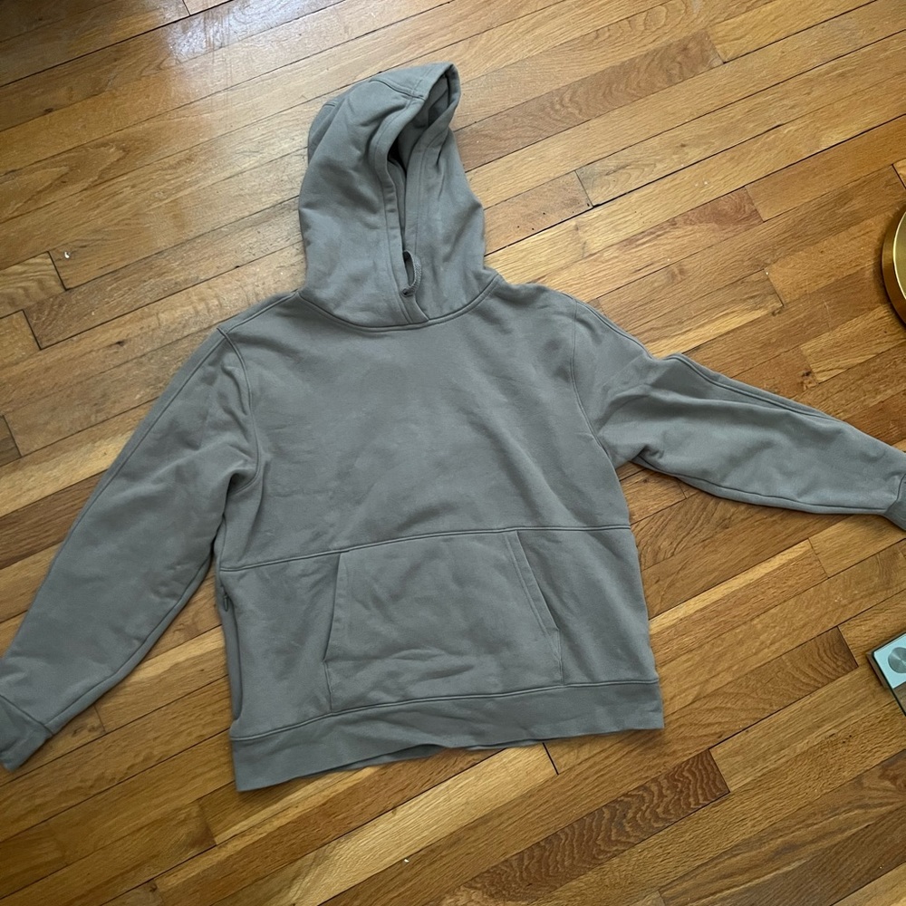 Athleta Retroplush hoodie taupe